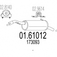 01.61012 MTS Глушитель выхлопных газов конечный