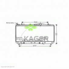 31-3323 KAGER Радиатор, охлаждение двигателя