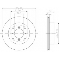 8DD 355 103-921 HELLA Тормозной диск