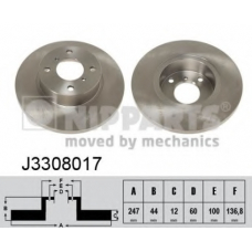 J3308017 NIPPARTS Тормозной диск