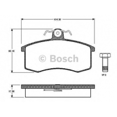 0 986 TB2 113 BOSCH Комплект тормозных колодок, дисковый тормоз