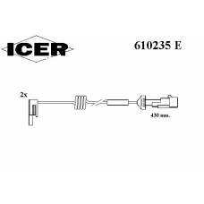 610235 E ICER Сигнализатор, износ тормозных колодок