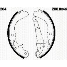 8100 24264 TRISCAN Комплект тормозных колодок