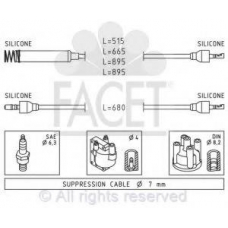 4.8554 FACET Ккомплект проводов зажигания