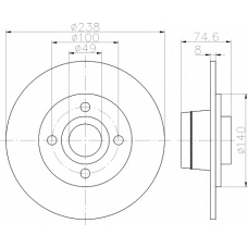 MDC2381 MINTEX Тормозной диск