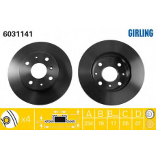 6031141 GIRLING Тормозной диск