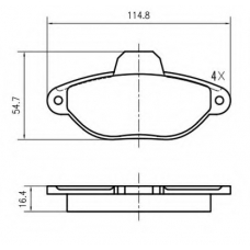 K601001 Vema Комплект тормозных колодок, дисковый тормоз