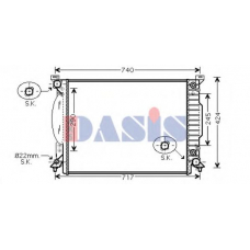 480068N AKS DASIS Радиатор, охлаждение двигателя