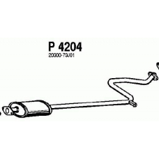 P4204 FENNO Средний глушитель выхлопных газов