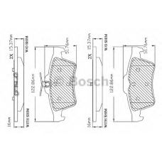 F 03B 150 360 BOSCH Комплект тормозных колодок, дисковый тормоз