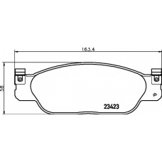 8DB 355 018-551 HELLA Комплект тормозных колодок, дисковый тормоз