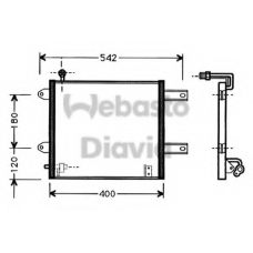 82D0225373A WEBASTO Конденсатор, кондиционер