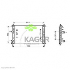 31-2654 KAGER Радиатор, охлаждение двигателя