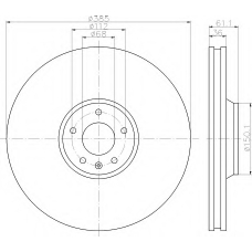 8DD 355 119-321 HELLA Тормозной диск