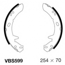 VBS599 MOTAQUIP Комплект тормозных колодок, стояночная тормозная с