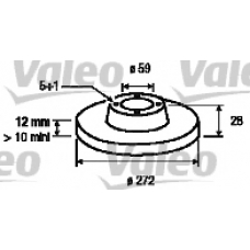 186724 VALEO Тормозной диск