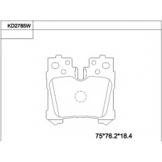 KD2785W ASIMCO Комплект тормозных колодок, дисковый тормоз