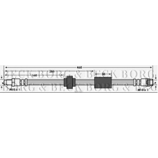 BBH7667 BORG & BECK Тормозной шланг