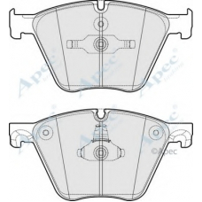 PAD1744 APEC Комплект тормозных колодок, дисковый тормоз