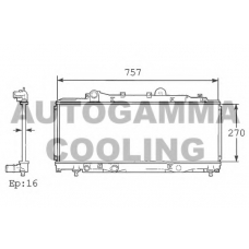 101426 AUTOGAMMA Радиатор, охлаждение двигателя