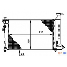 8MK 376 717-291 HELLA Радиатор, охлаждение двигателя