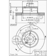 09.3946.10 BREMBO Тормозной диск