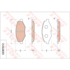 GDB7812 TRW Комплект тормозных колодок, дисковый тормоз