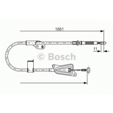 1 987 477 914 BOSCH Трос, стояночная тормозная система