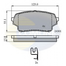 CBP31523 COMLINE Комплект тормозных колодок, дисковый тормоз