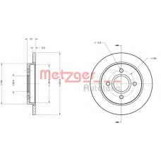 6110020 METZGER Тормозной диск