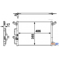 8FC 351 302-411 HELLA Конденсатор, кондиционер