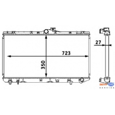 8MK 376 708-161 HELLA Радиатор, охлаждение двигателя