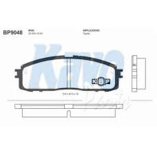 BP-9048 KAVO PARTS Комплект тормозных колодок, дисковый тормоз