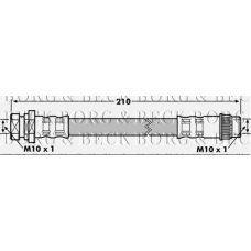 BBH7173 BORG & BECK Тормозной шланг