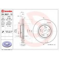 09.B621.10 BREMBO Тормозной диск