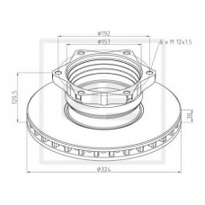 016.653-00A PE Automotive Тормозной диск