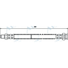 HOS3481 APEC Тормозной шланг