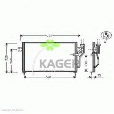 94-5925 KAGER Конденсатор, кондиционер