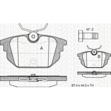 8110 15008 TRIDON Brake pads - rear