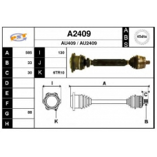 A2409 SNRA Приводной вал