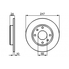 0 986 478 046 BOSCH Тормозной диск