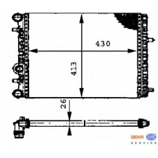 8MK 376 716-231 HELLA Радиатор, охлаждение двигателя