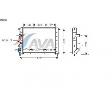 RT2258 AVA Радиатор, охлаждение двигателя