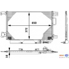 8FC 351 317-501 HELLA Конденсатор, кондиционер