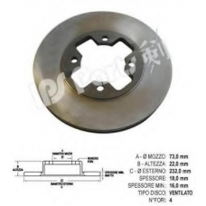 IBT-1124 IPS Parts Тормозной диск