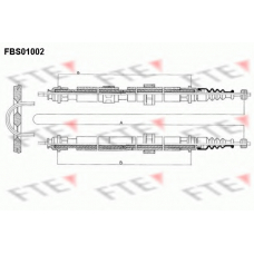 FBS01002 FTE Трос, стояночная тормозная система
