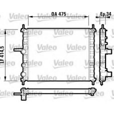 732557 VALEO Радиатор, охлаждение двигателя