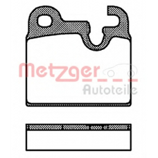 0016.00 METZGER Комплект тормозных колодок, дисковый тормоз