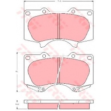 GDB3364 TRW Комплект тормозных колодок, дисковый тормоз