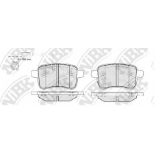 PN41001W NiBK Комплект тормозных колодок, дисковый тормоз